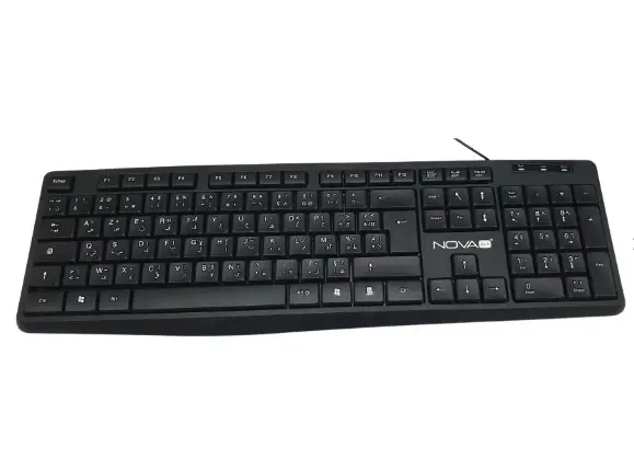 NOVA TECH Clavier Slim de Bureau USB l Français – Arabe NT-K8236S