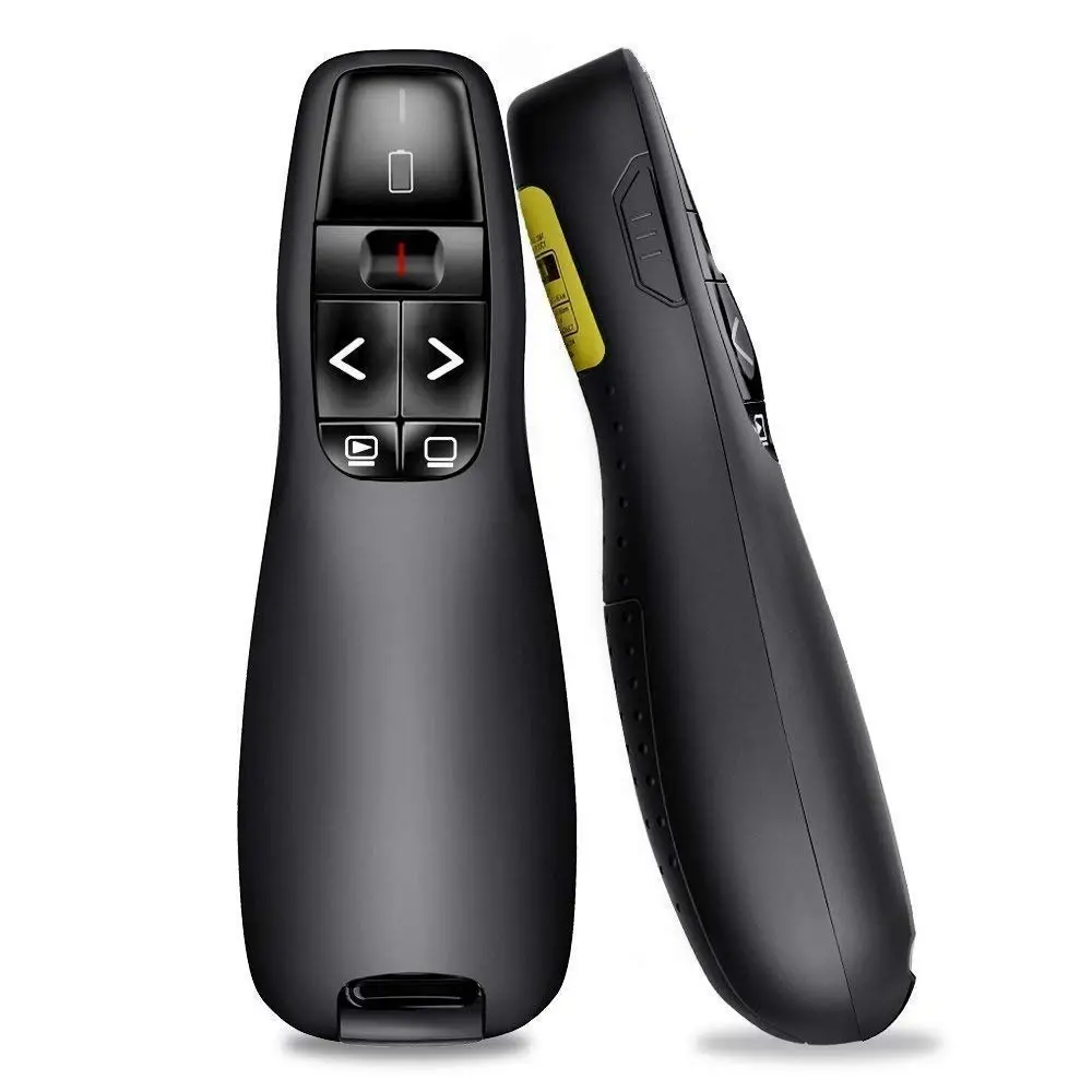 Copie Logitech R400 Télécommande de Présentation sans Fil, 2,4 GHz/Récepteur USB, Pointeur Laser Rouge, Portée de 15 Mètres, 6 Boutons, Commande Intuitive de Diaporama, Indicateur de Batterie, PC – Noir