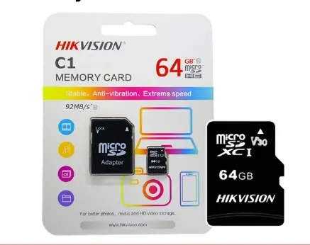 Carte mémoire Hikvision Micro SDHC 64GB CLASS 10 V30 (HS-TF-C1-STD-64G)