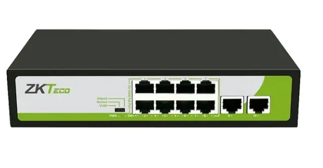 ZKTeco Switch 8 Port POE Non Administrable 10/100 MBPS (PE082-120-C)